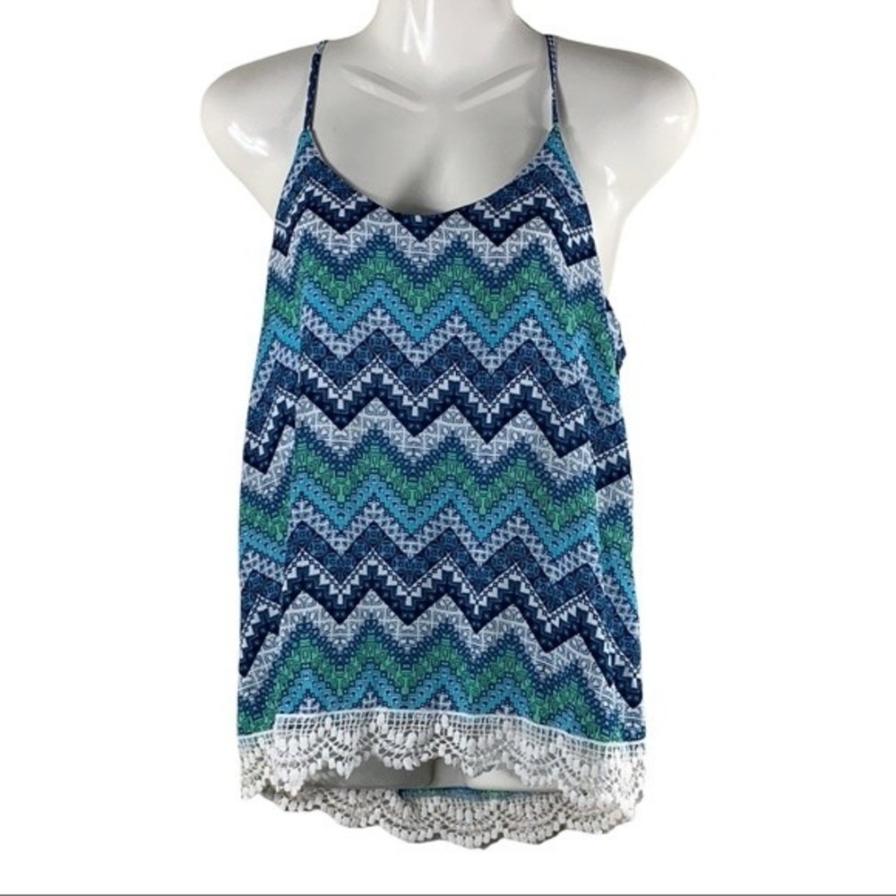 Miss Chievous Women's blue / green sleeveless top Size S